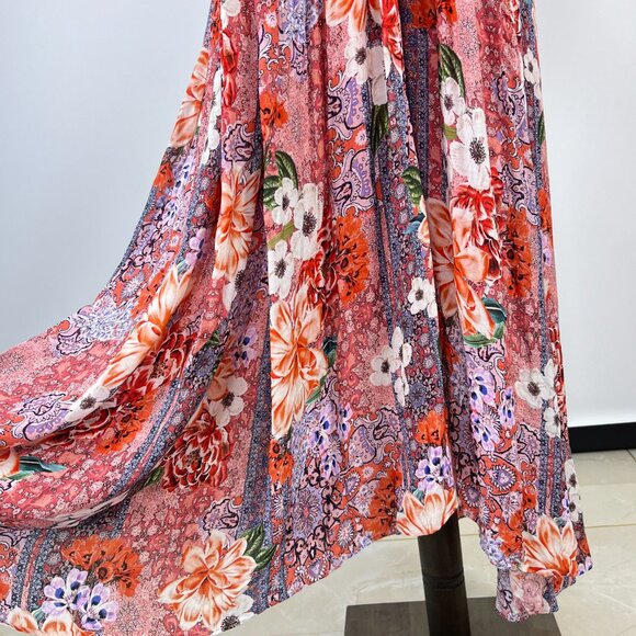 NWOT Johnny Was Scarlet Floral Georgette Midi Dress Size S - Picture 5 of 12